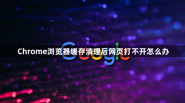 Chrome浏览器缓存清理后网页打不开怎么办1