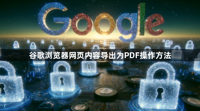 谷歌浏览器网页内容导出为PDF操作方法1
