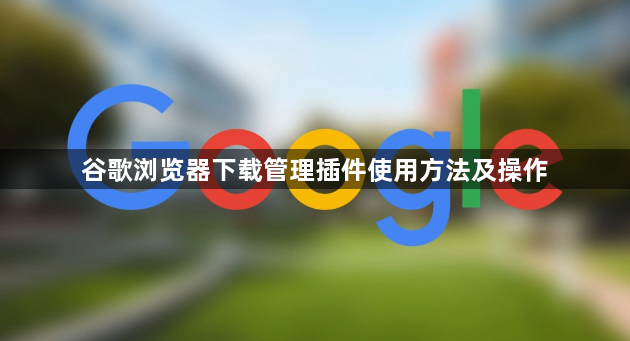 谷歌浏览器下载管理插件使用方法及操作1