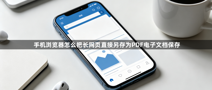 手机浏览器怎么把长网页直接另存为PDF电子文档保存1