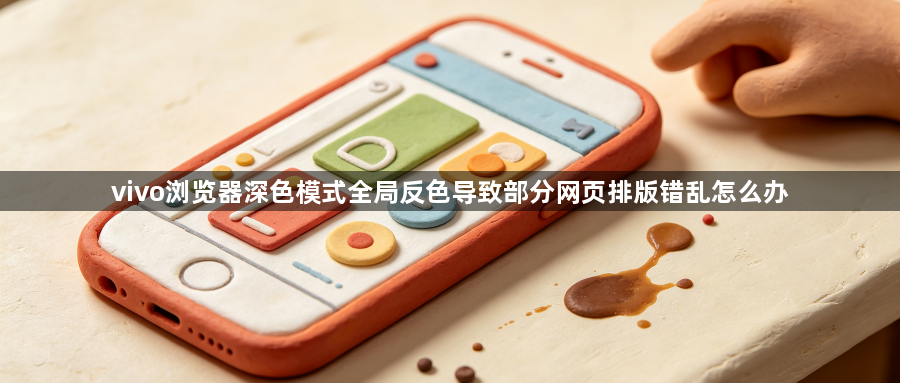 vivo浏览器深色模式全局反色导致部分网页排版错乱怎么办1