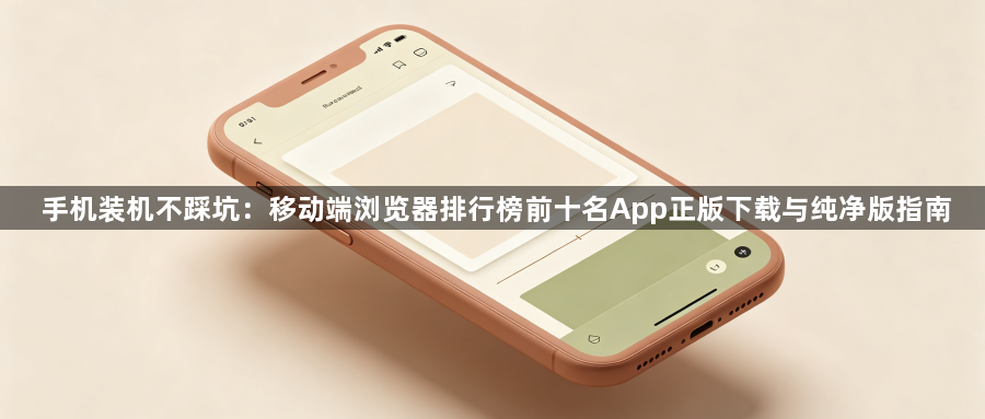 手机装机不踩坑：移动端浏览器排行榜前十名App正版下载与纯净版指南1