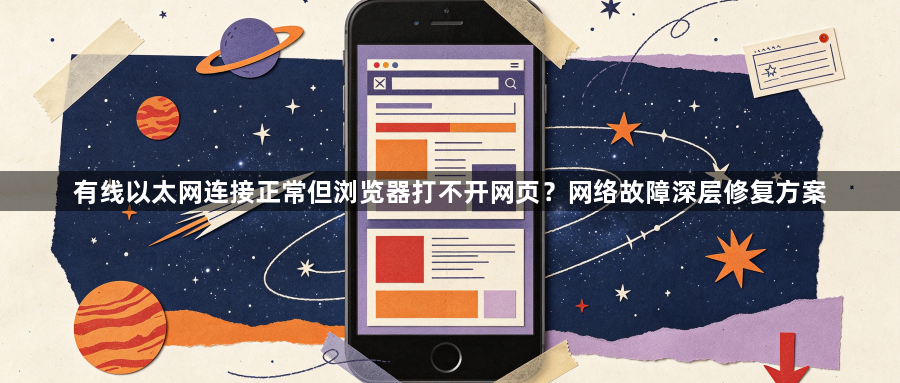 有线以太网连接正常但浏览器打不开网页?网络故障深层修复方案1
