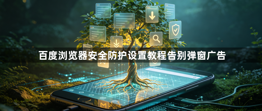 百度浏览器安全防护设置教程告别弹窗广告1