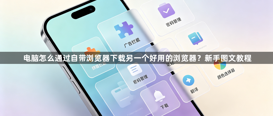 电脑怎么通过自带浏览器下载另一个好用的浏览器？新手图文教程1