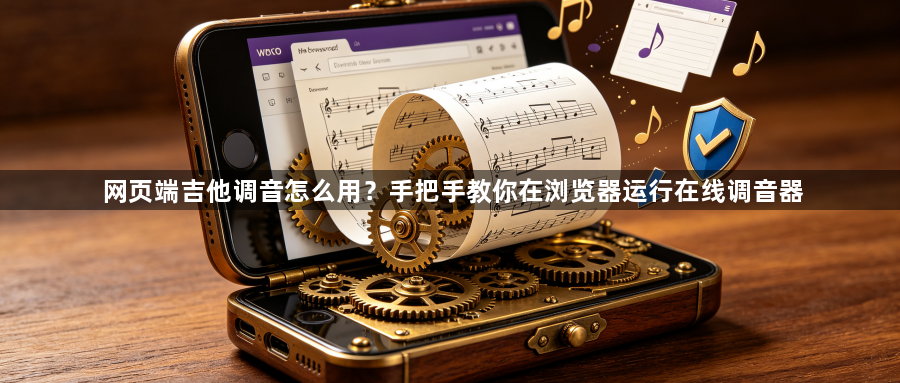网页端吉他调音怎么用？手把手教你在浏览器运行在线调音器1