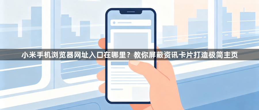 小米手机浏览器网址入口在哪里？教你屏蔽资讯卡片打造极简主页1
