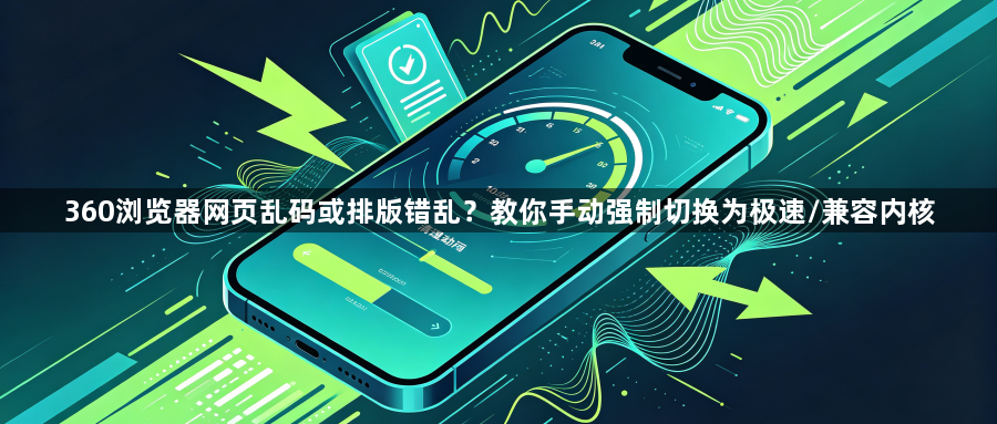 360浏览器网页乱码或排版错乱？教你手动强制切换为极速/兼容内核1