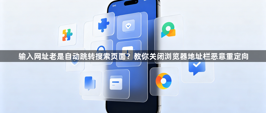 输入网址老是自动跳转搜索页面？教你关闭浏览器地址栏恶意重定向1