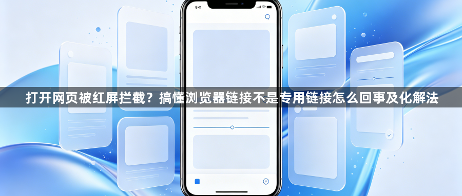 打开网页被红屏拦截？搞懂浏览器链接不是专用链接怎么回事及化解法1