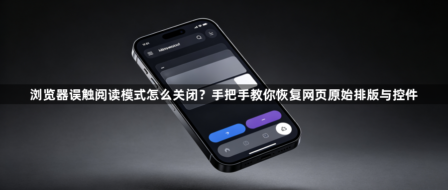 浏览器误触阅读模式怎么关闭？手把手教你恢复网页原始排版与控件1