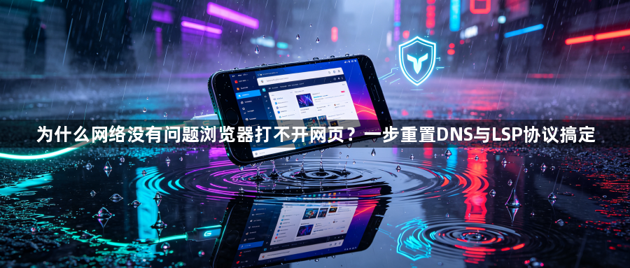 为什么网络没有问题浏览器打不开网页?一步重置DNS与LSP协议搞定1