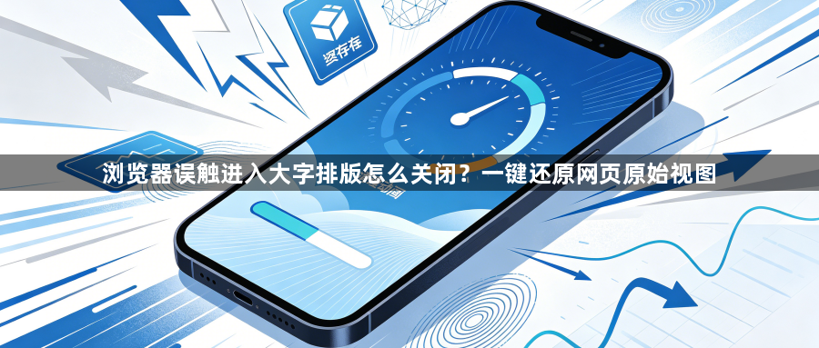 浏览器误触进入大字排版怎么关闭?一键还原网页原始视图1