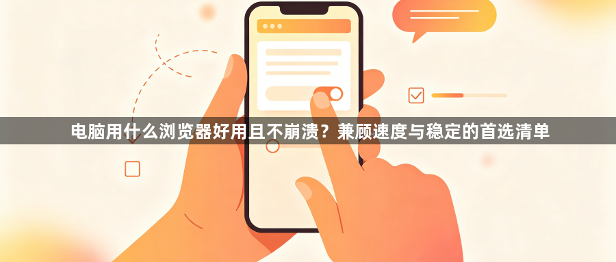 电脑用什么浏览器好用且不崩溃？兼顾速度与稳定的首选清单1