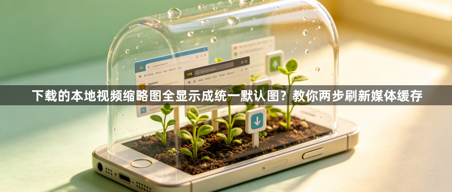 下载的本地视频缩略图全显示成统一默认图？教你两步刷新媒体缓存1