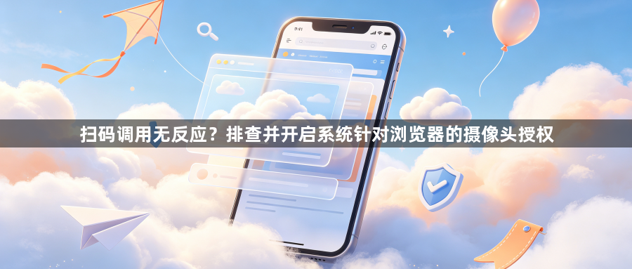扫码调用无反应？排查并开启系统针对浏览器的摄像头授权1