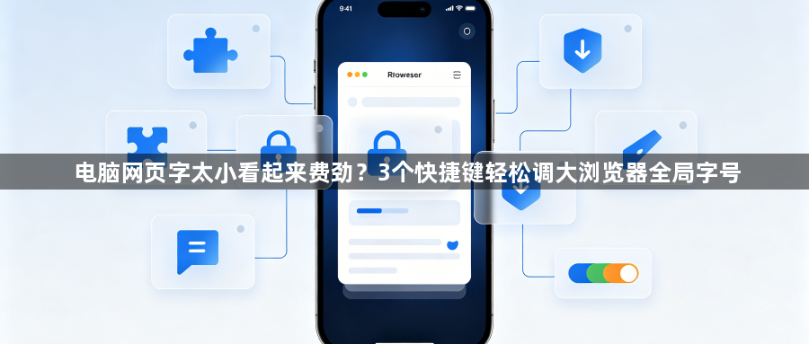 电脑网页字太小看起来费劲？3个快捷键轻松调大浏览器全局字号1