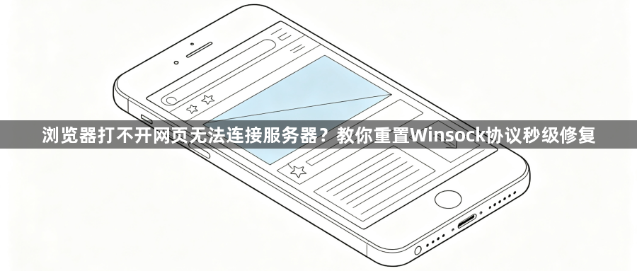 浏览器打不开网页无法连接服务器?教你重置Winsock协议秒级修复1