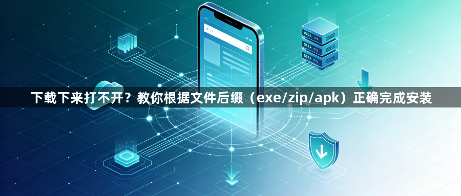 下载下来打不开?教你根据文件后缀(exe/zip/apk)正确完成安装1